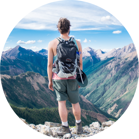 Man hiking